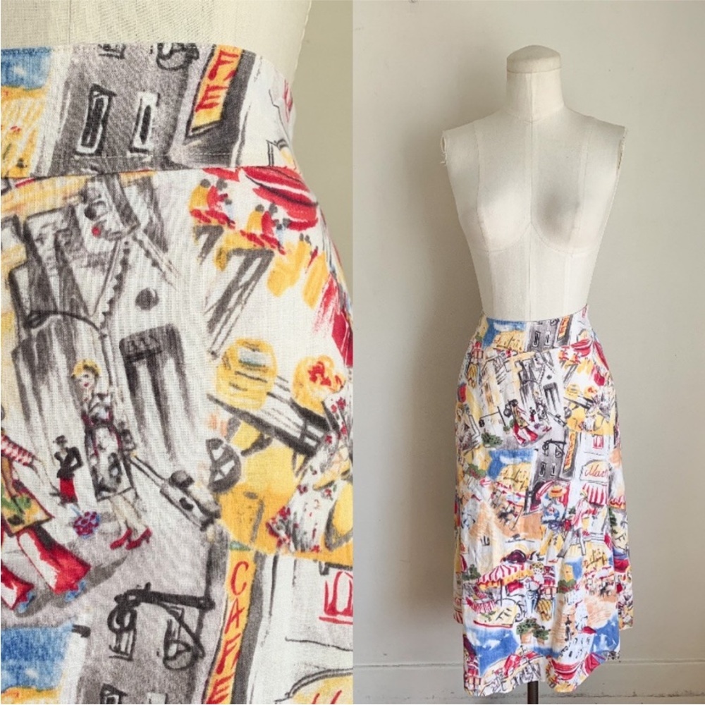 Liz Claiborne Vacation Novelty Print Skirt